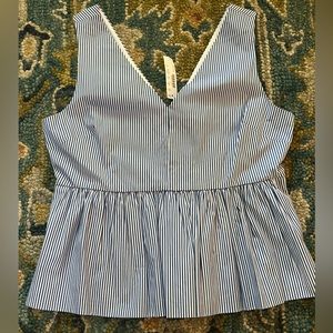 NWT J Crew Cotton sleeveless top with peplum